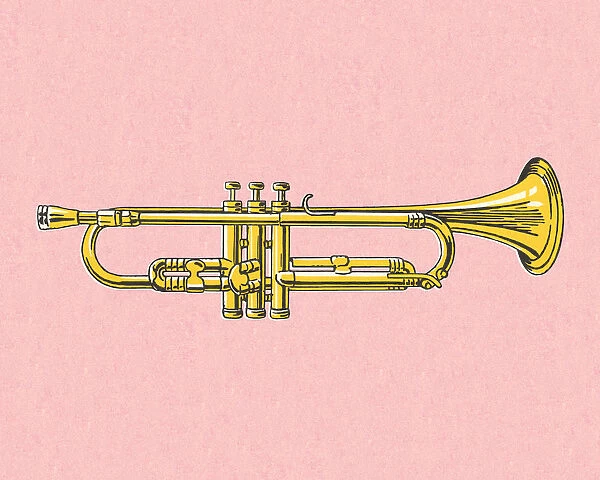Trumpet on Pink Background