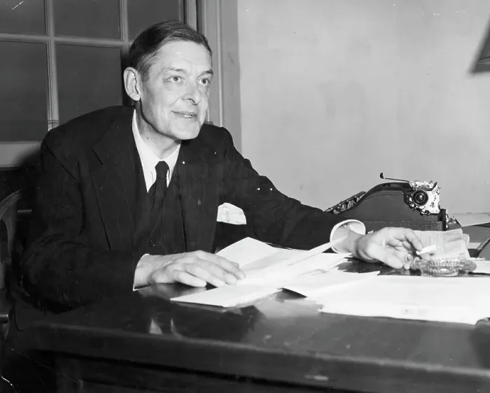 Framed Print : Ts Eliot at Desk Inspecting Manuscripts Framed Print : Ts Eliot at Desk Inspecting Manuscripts