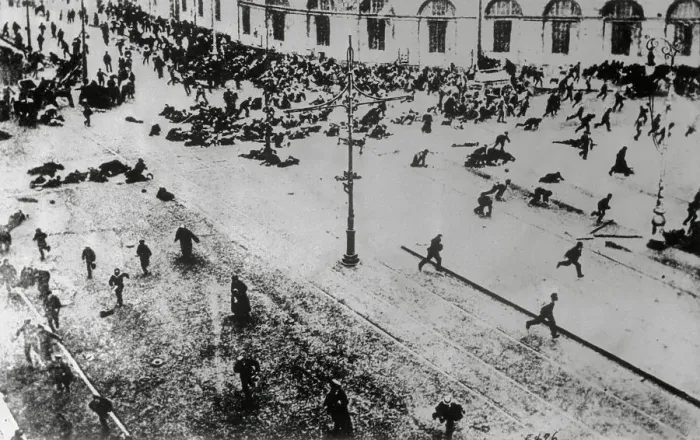 Framed Print : Tsarist Troops Machine-gun Crowd Framed Print : Tsarist Troops Machine-gun Crowd