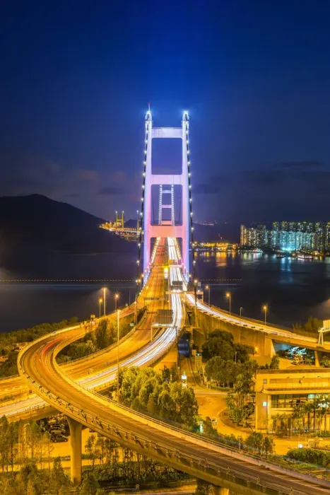 Framed Print : Tsing Ma Bridge, Hong Kong