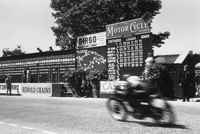 Framed Print : TT Racer. 9th June 1950: One of the 4, 000 motorcyclists taking part in Framed Print : TT Racer. 9th June 1950: One of the 4, 000 motorcyclists taking part in