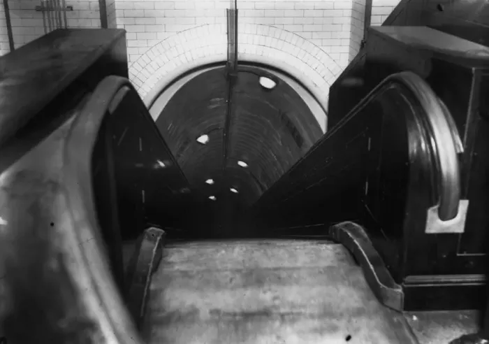 Framed Print : Tube Escalator Framed Print : Tube Escalator
