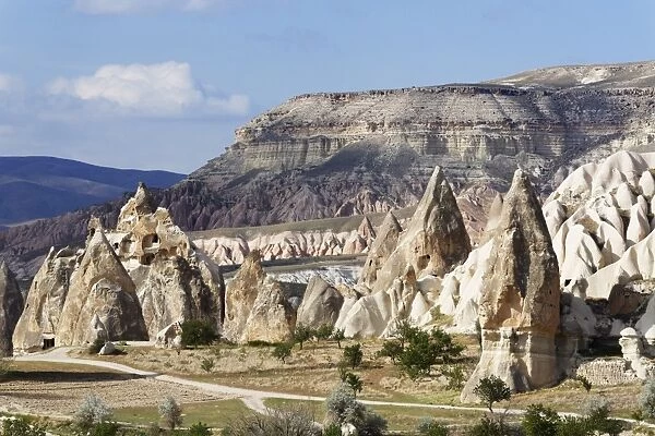 Tufa formations, Goreme National Park, Nevsehir Province, Cappadocia, Central Anatolia Region, Anatolia, Turkey