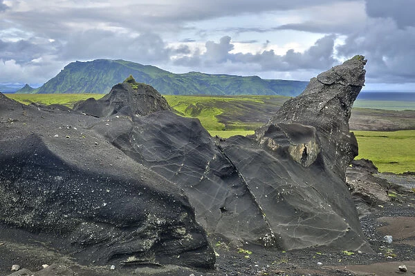 Tufa rock formations, Vik, Southern Region, Iceland