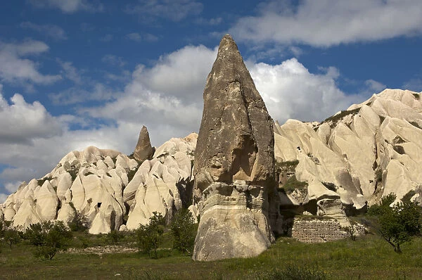 Tuff cones or fairy chimneys, Goreme National Park, Goreme, Cappadocia, Nevsehir Province, Central Anatolia Region, Turkey