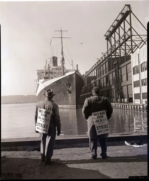 Framed Print : Tugboat Worker Pickets Watch Ship Dock Framed Print : Tugboat Worker Pickets Watch Ship Dock
