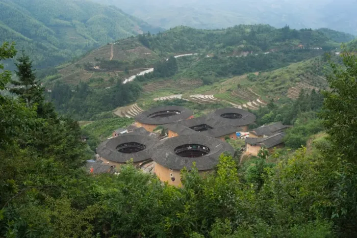 Framed Print : TuLou round houses, FuJian, China Framed Print : TuLou round houses, FuJian, China