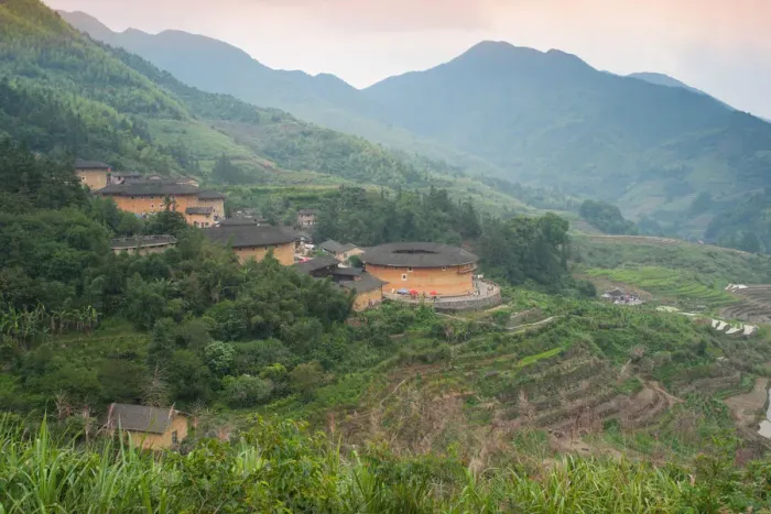 Framed Print : TuLou round houses, FuJian, China Framed Print : TuLou round houses, FuJian, China