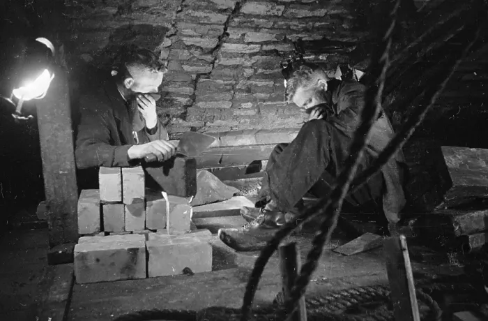 Framed Print : Tunnel Workers Framed Print : Tunnel Workers