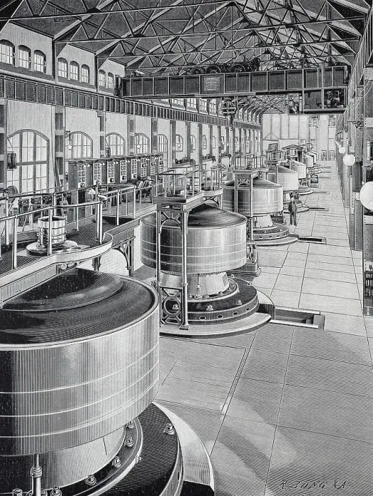 Framed Print : Turbine House of the Power Stations at Niagara Falls, Canada, Historic, digitally restored reproduction of an original 19th-century artwork Framed Print : Turbine House of the Power Stations at Niagara Falls, Canada, Historic, digitally restored reproduction of an original 19th-century artwork