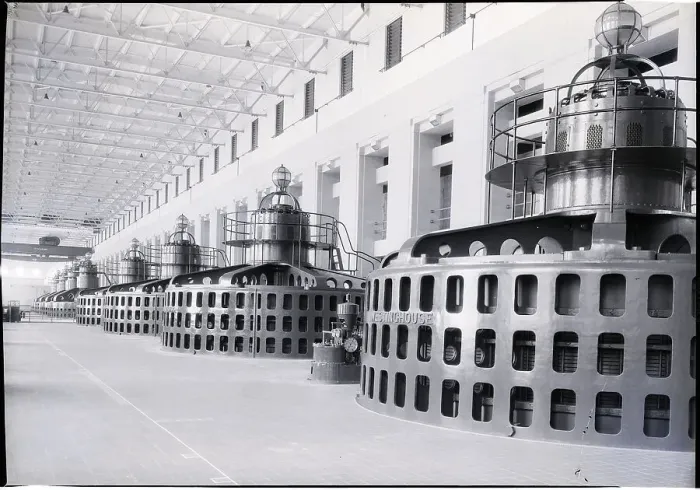Framed Print : Turbine Room of Wilson Dam Power Plant Framed Print : Turbine Room of Wilson Dam Power Plant