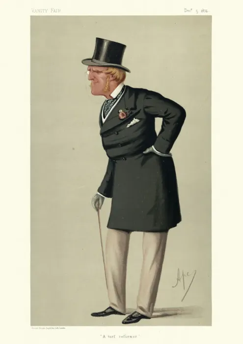Framed Print : Turf Reformer Viscount Henry Chaplin, Vanity fair caricature Framed Print : Turf Reformer Viscount Henry Chaplin, Vanity fair caricature