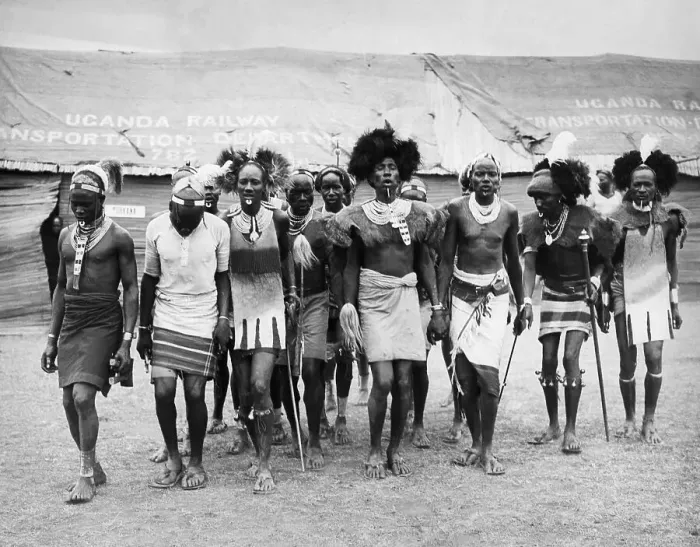 Framed Print : Turkana Natives Performing a Dance Framed Print : Turkana Natives Performing a Dance