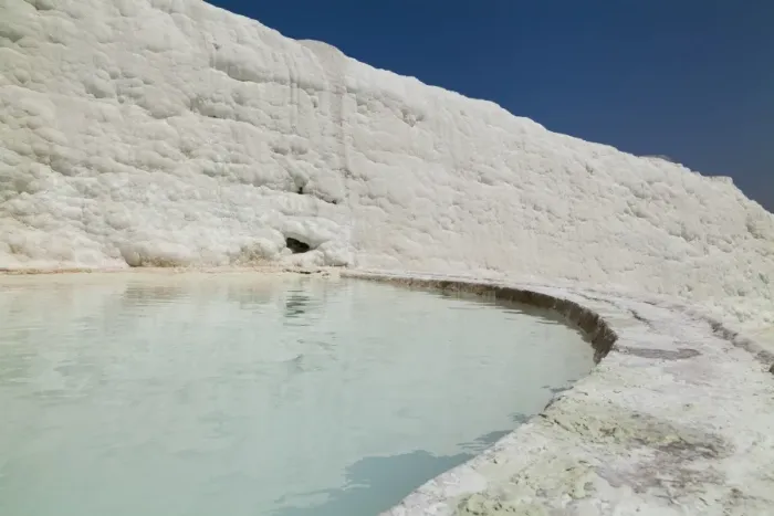 Framed Print : Turkey, Pamukkale, calcium carbonate terraces (travertines) Framed Print : Turkey, Pamukkale, calcium carbonate terraces (travertines)