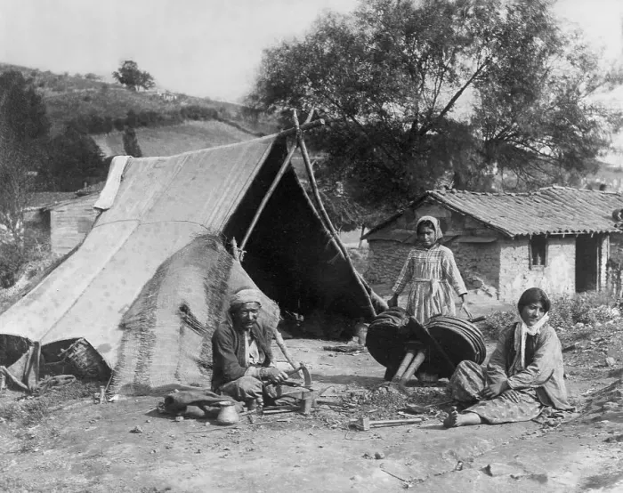 Framed Print : Turkish Gypsies Camping Framed Print : Turkish Gypsies Camping