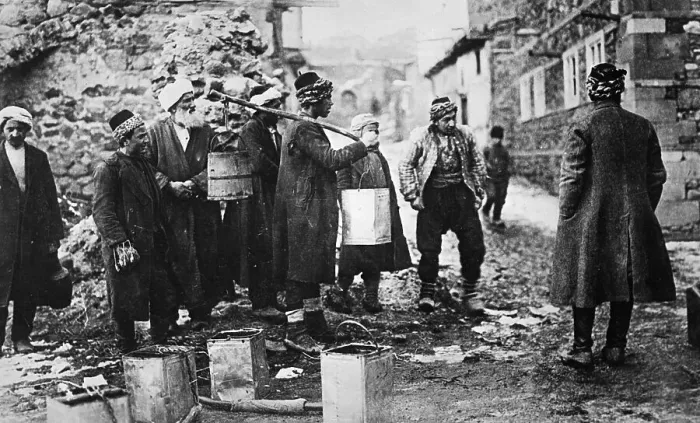 Framed Print : Turkish Laborers with Equipment