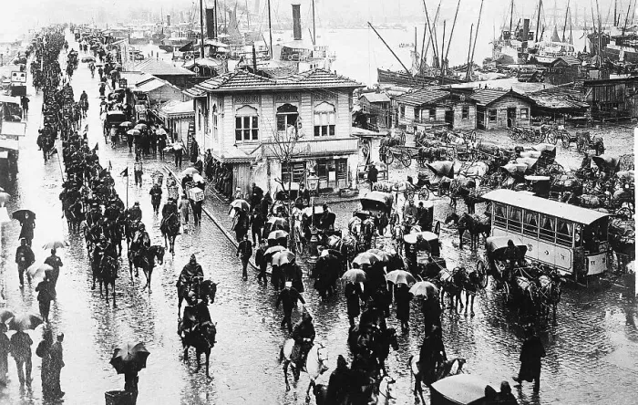 Framed Print : Turkish Troops Cross Bridge Framed Print : Turkish Troops Cross Bridge