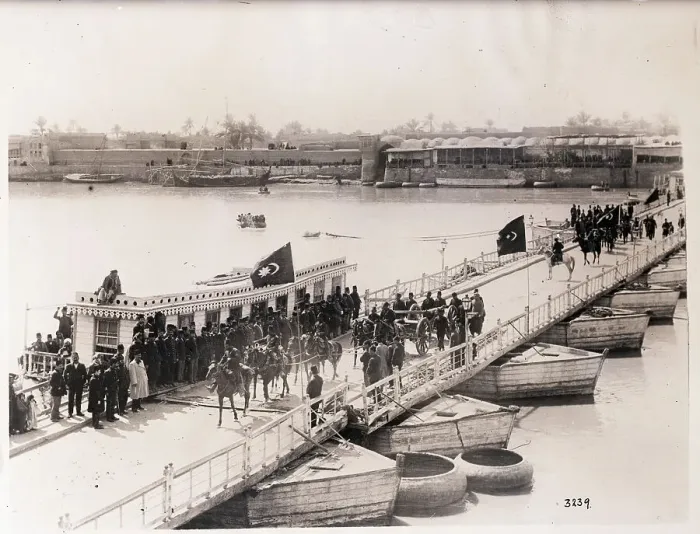 Framed Print : Turkish Troops Cross Bridge Framed Print : Turkish Troops Cross Bridge