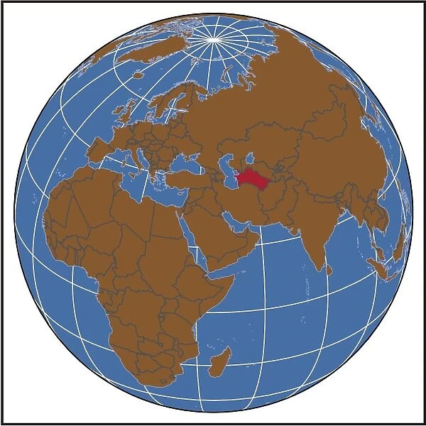 Turkmenistan locator map