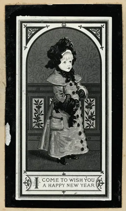 Framed Print : Turn Of The Century New Year'S Card Framed Print : Turn Of The Century New Year'S Card