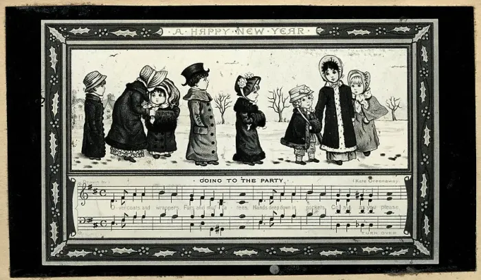 Framed Print : Turn Of The Century New Year'S Card Framed Print : Turn Of The Century New Year'S Card