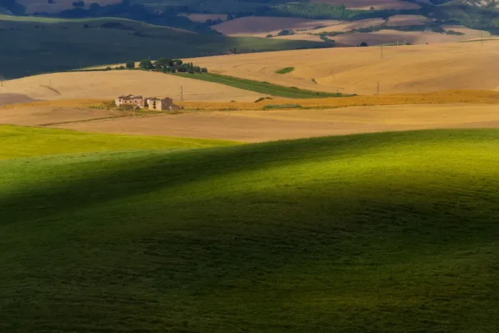 Framed Print : Tuscany Field in Summer Season Framed Print : Tuscany Field in Summer Season