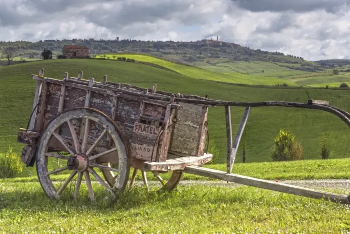 Framed Print : Tuscany Wooden Cart Framed Print : Tuscany Wooden Cart