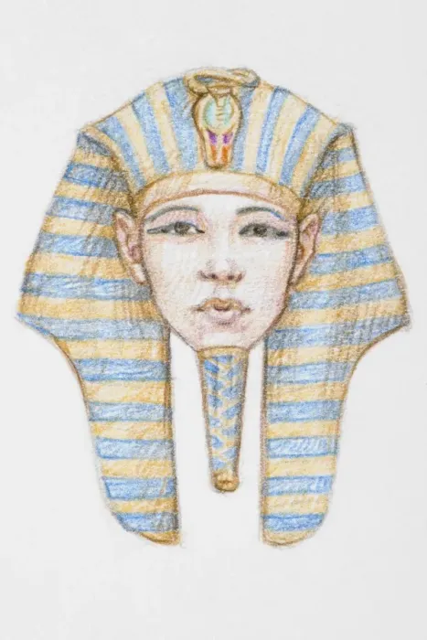 Framed Print : Tutankhamen wearing headress Framed Print : Tutankhamen wearing headress