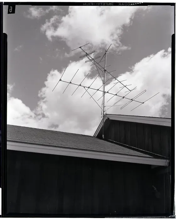 Framed Print : TV Antenna on Rooftop Framed Print : TV Antenna on Rooftop