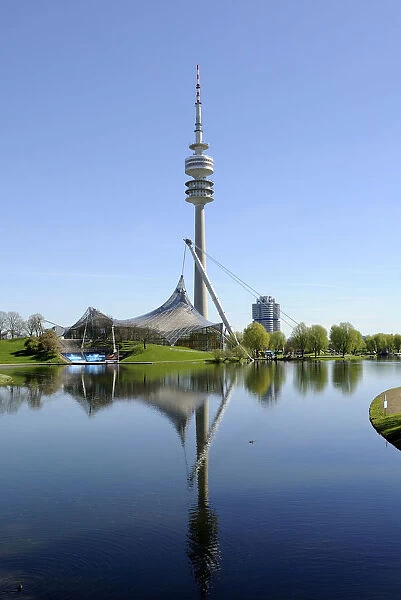 TV Tower, Olympiaturm Tower, Olympiapark, Munich, Bavaria, Germany, Europe, PublicGround