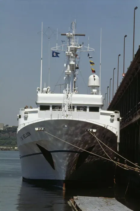 Framed Print : TW Nelson. The TW Nelson, one of the world's largest seismic ships owned