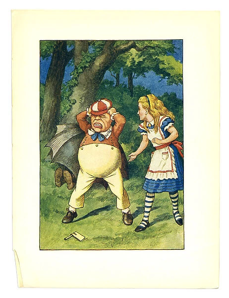 tweedledum and Alice illustration, (Alices Adventures in Wonderland)