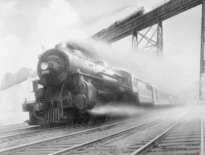 Framed Print : The Twentieth Century Limited of the New York Central Lines by Walter L. Greene Framed Print : The Twentieth Century Limited of the New York Central Lines by Walter L. Greene