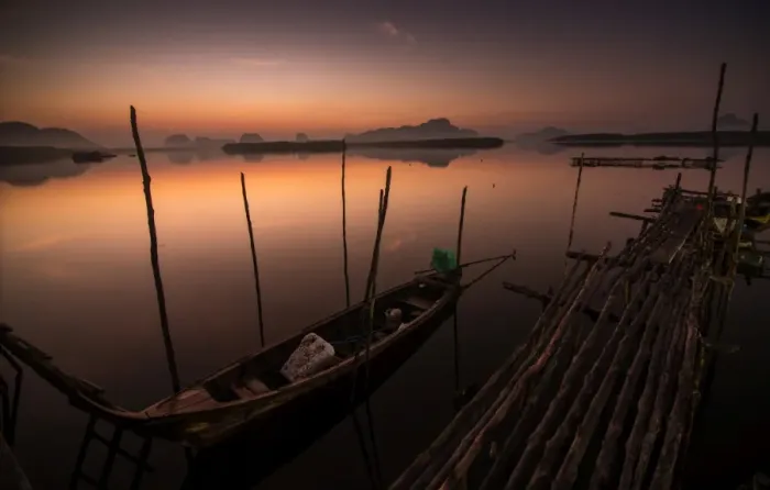 Framed Print : Twilight boat Framed Print : Twilight boat