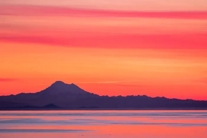 Framed Print : Twilight at Olympic Peninsula, Port Angeles, Washington USA Framed Print : Twilight at Olympic Peninsula, Port Angeles, Washington USA