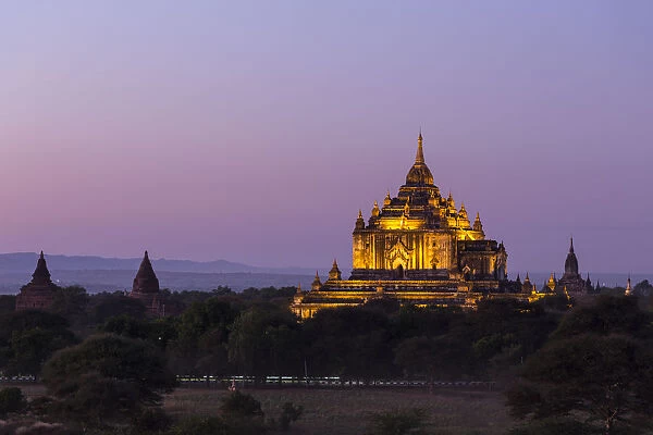Twilight pagoda in Bagan. Burma