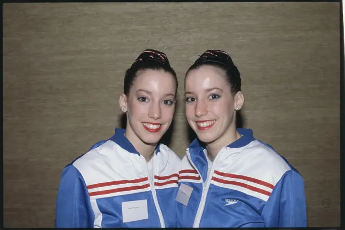 Framed Print : Twin Sister Swim Champs Framed Print : Twin Sister Swim Champs