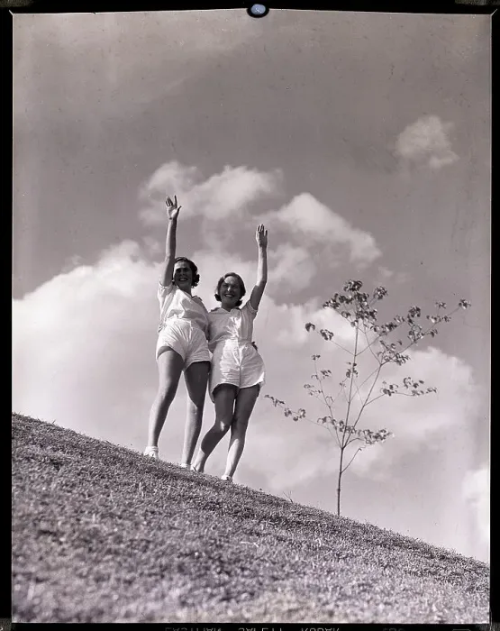 Framed Print : Twin Sisters Waving From Hilltop Framed Print : Twin Sisters Waving From Hilltop