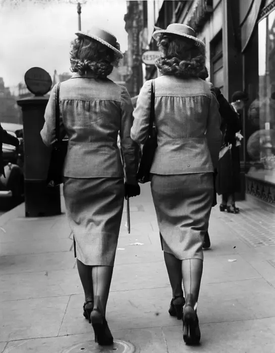 Framed Print : Twins From Behind Framed Print : Twins From Behind
