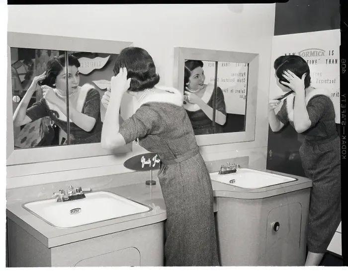 Framed Print : Twins In The Bathroom Framed Print : Twins In The Bathroom