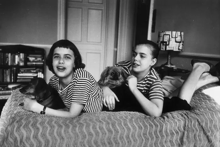 Framed Print : Twins And Dogs Framed Print : Twins And Dogs