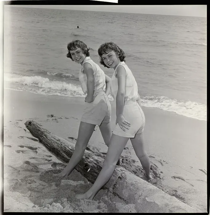 Framed Print : Twins On Miami Beach Framed Print : Twins On Miami Beach