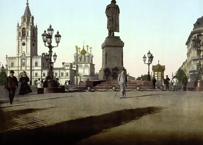 Framed Print : Tworskoi, Tverskoi, Place, Moscow, Russia, c. 1890, Historic, digitally enhanced reproduction of a photochrome print of the period Framed Print : Tworskoi, Tverskoi, Place, Moscow, Russia, c. 1890, Historic, digitally enhanced reproduction of a photochrome print of the period