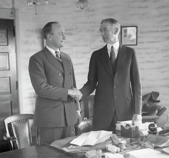 Framed Print : Ty Cobb & Connie Mack Shaking Hands 1927 Framed Print : Ty Cobb & Connie Mack Shaking Hands 1927