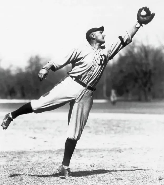 Framed Print : Ty Cobb Reaching to Catch Baseball Framed Print : Ty Cobb Reaching to Catch Baseball