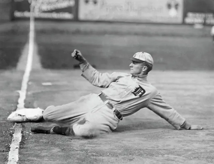 Framed Print : Ty Cobb Sliding Into Third Base Framed Print : Ty Cobb Sliding Into Third Base