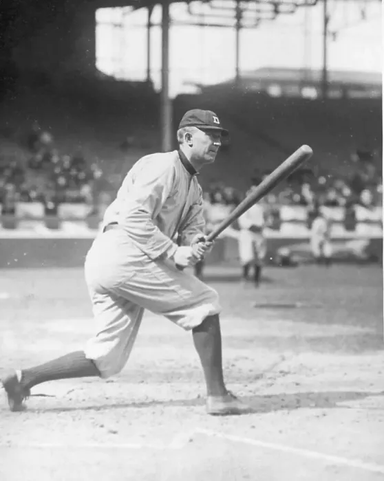 Framed Print : Ty Cobb Swinging a Baseball Bat
