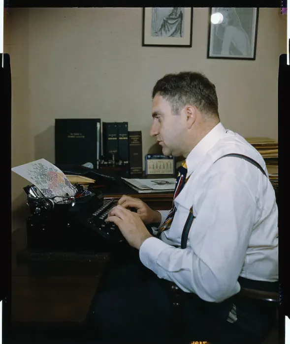 Framed Print : Typewriter Artist at Work on Picture