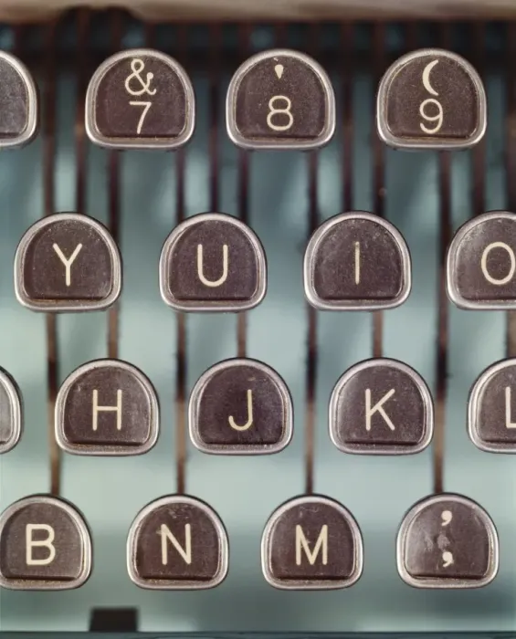 Framed Print : Typewriter keys, close-up Framed Print : Typewriter keys, close-up