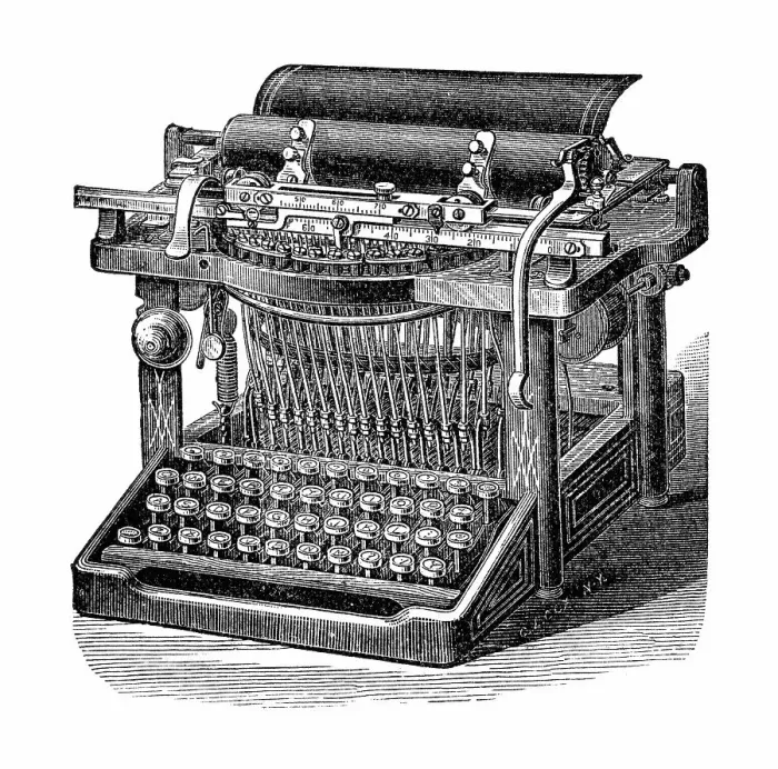 Framed Print : Typewriter Remington Model 7 from 1898 Framed Print : Typewriter Remington Model 7 from 1898